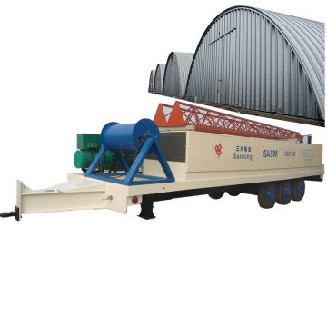 SABM120 SX- 600-305 K Q span curve roof galvanized iron parking ground/area/lot roof building machine